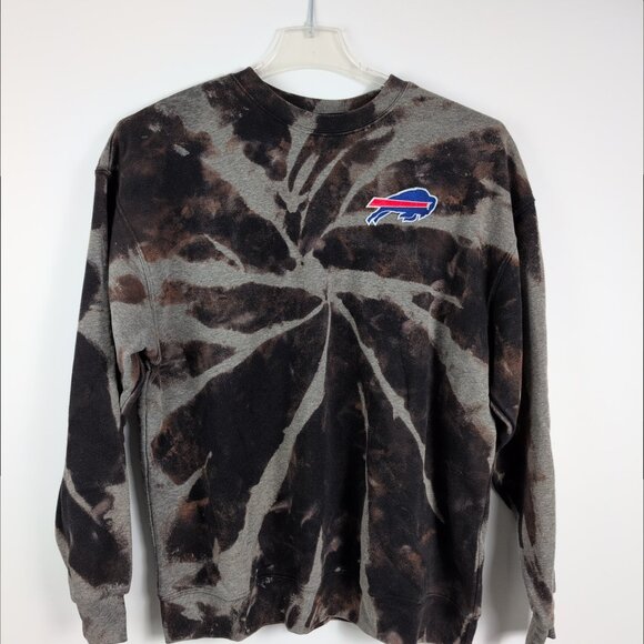 Buffalo Bills black and gray tie dyed crewneck sweatshirt - Large - Picture 1 of 5
